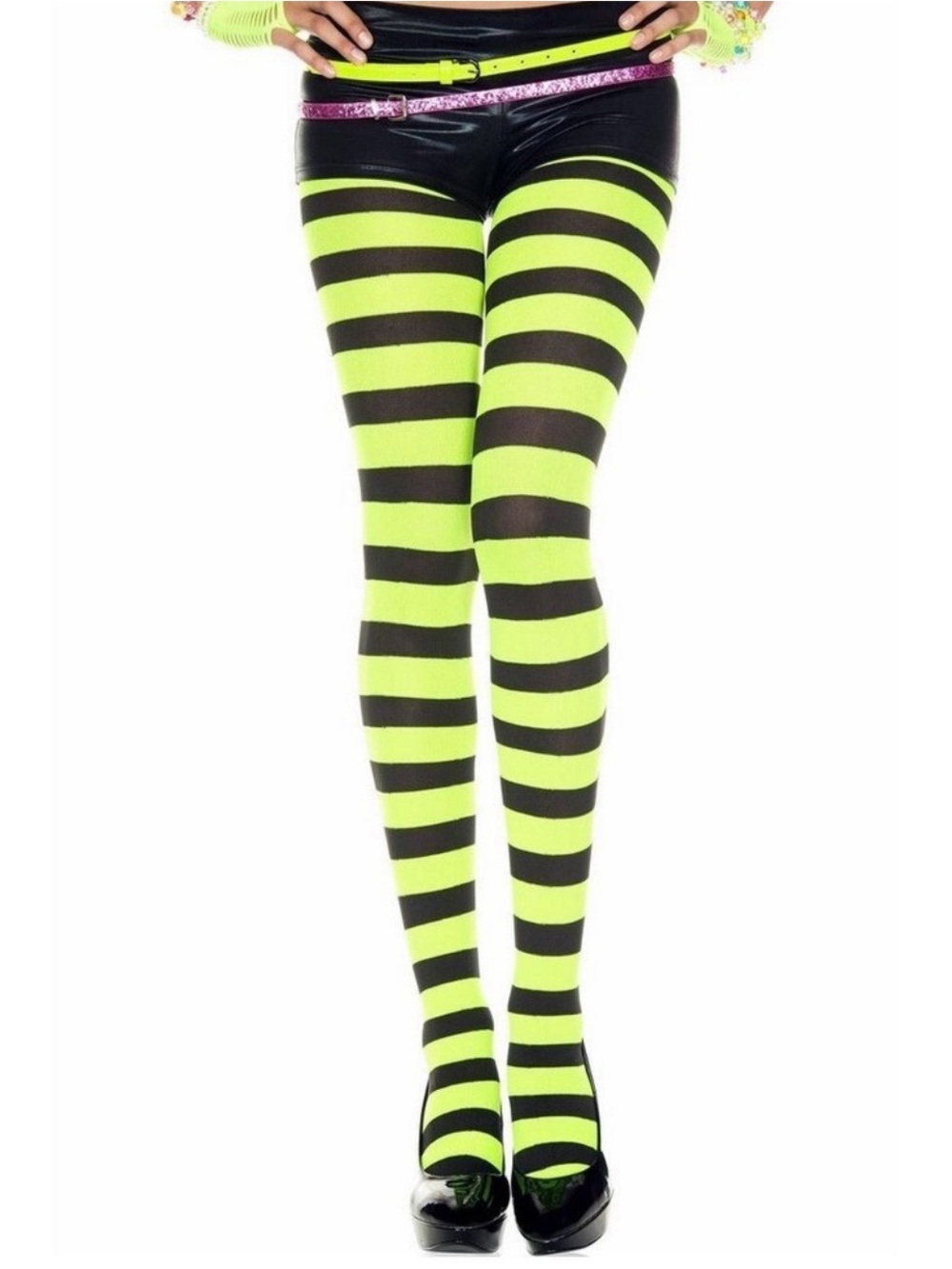Music‎ Legs Striped Tights NWT